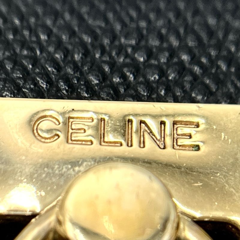 Celine Handbag Leather Gold Hardware Mini Vintage Black — view 8