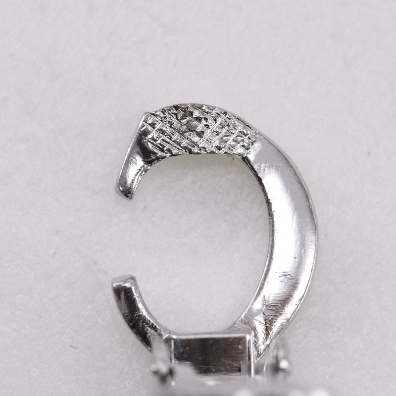 Christian Dior CD Logo Metal Silver 5.5 g Earrings — view 6