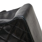 Chanel Quilted Handbag Top Handle Black Lambskin — view 7