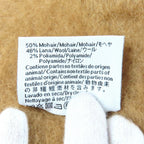 Loewe Mohair Wool Blend Anagram Leather Patch Fringe Scarf Brown — view 7