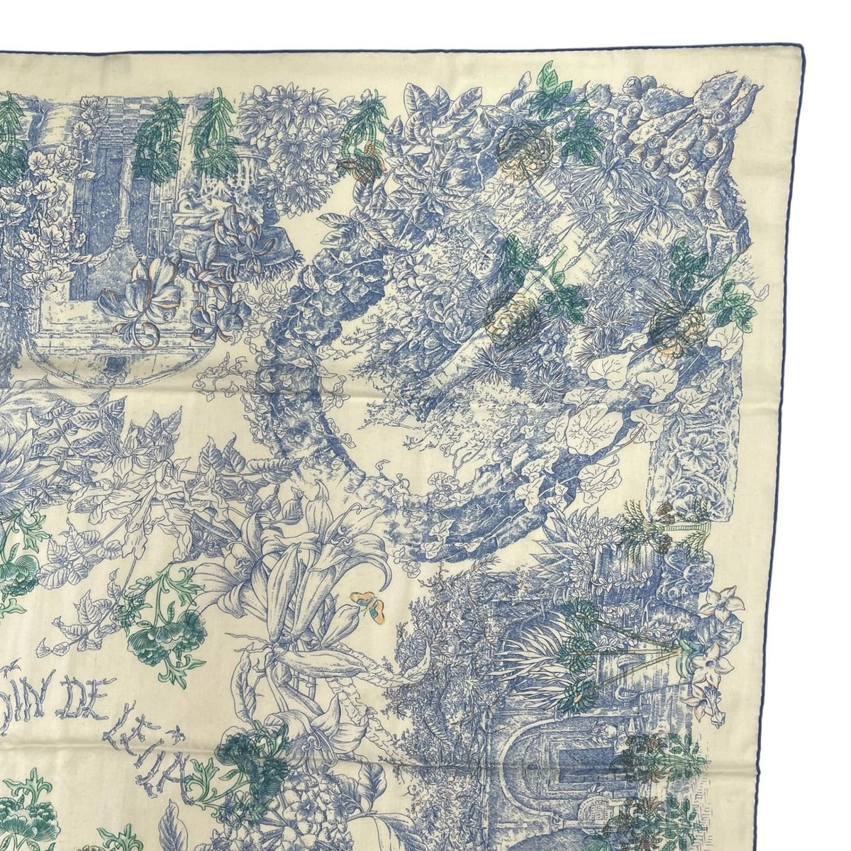 Hermes Carre 140 Large le Jardin de Leila Geant Leila's Garden Blue — view 4