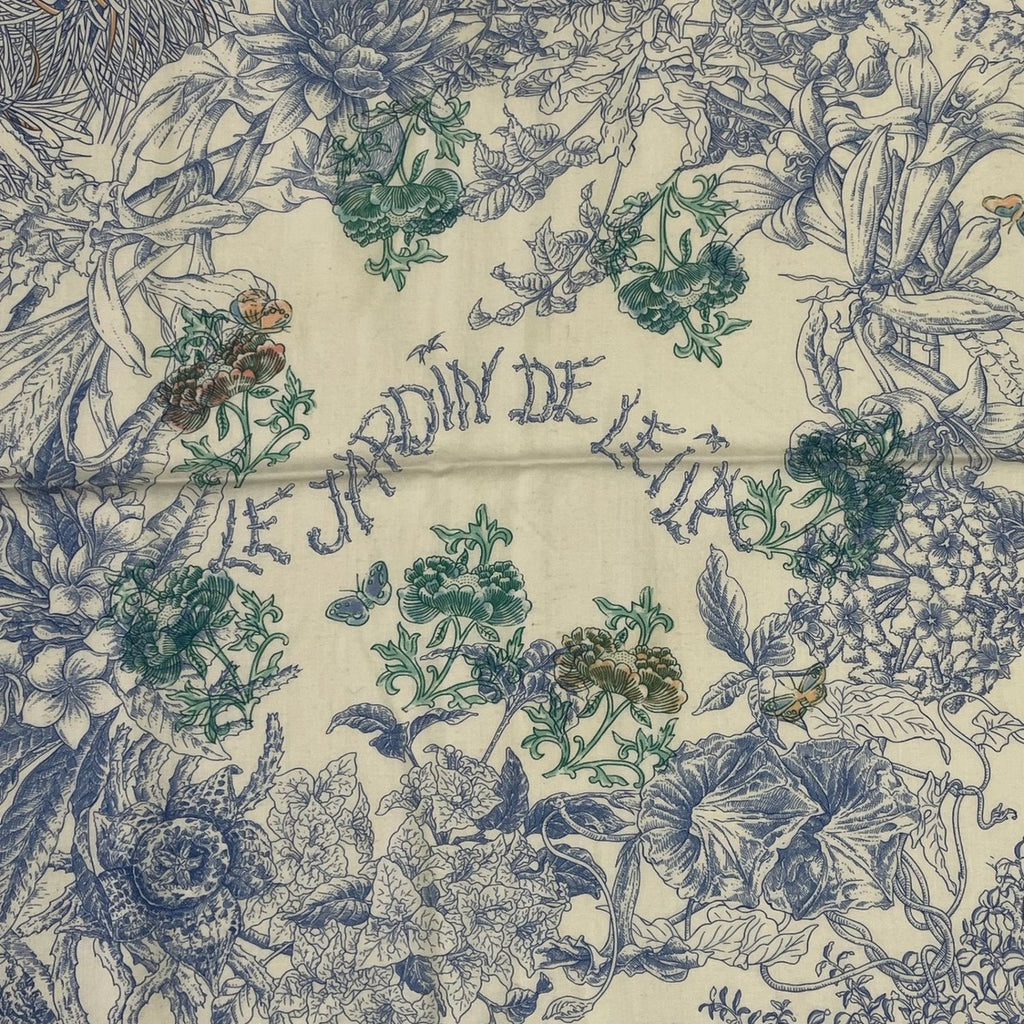 Hermes Carre 140 Large le Jardin de Leila Geant Leila's Garden Blue — view 7