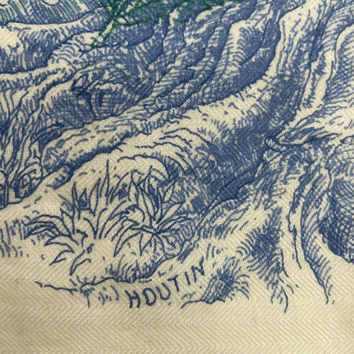 Hermes Carre 140 Large le Jardin de Leila Geant Leila's Garden Blue — view 9