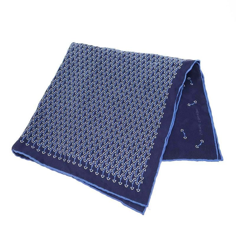 Hermes Mors Pocket Chief Handkerchief Blue — view 2