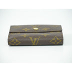 Louis Vuitton LV Portefeuille Elise Monogram Fold Wallet Brown — view 3