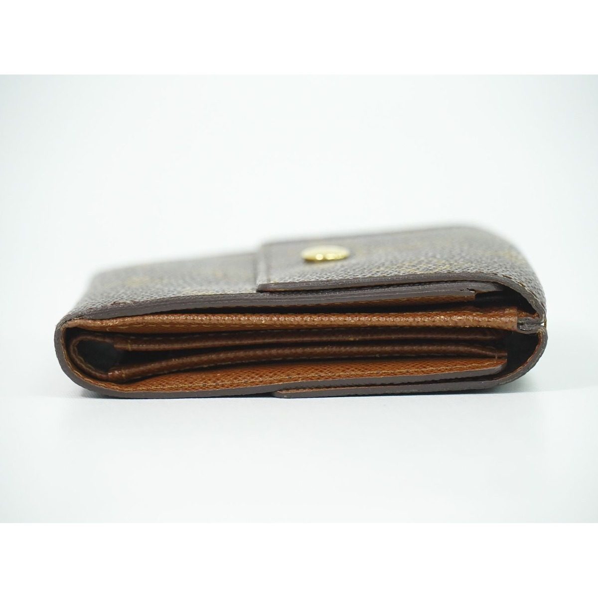 Louis Vuitton LV Portefeuille Elise Monogram Fold Wallet Brown — view 4