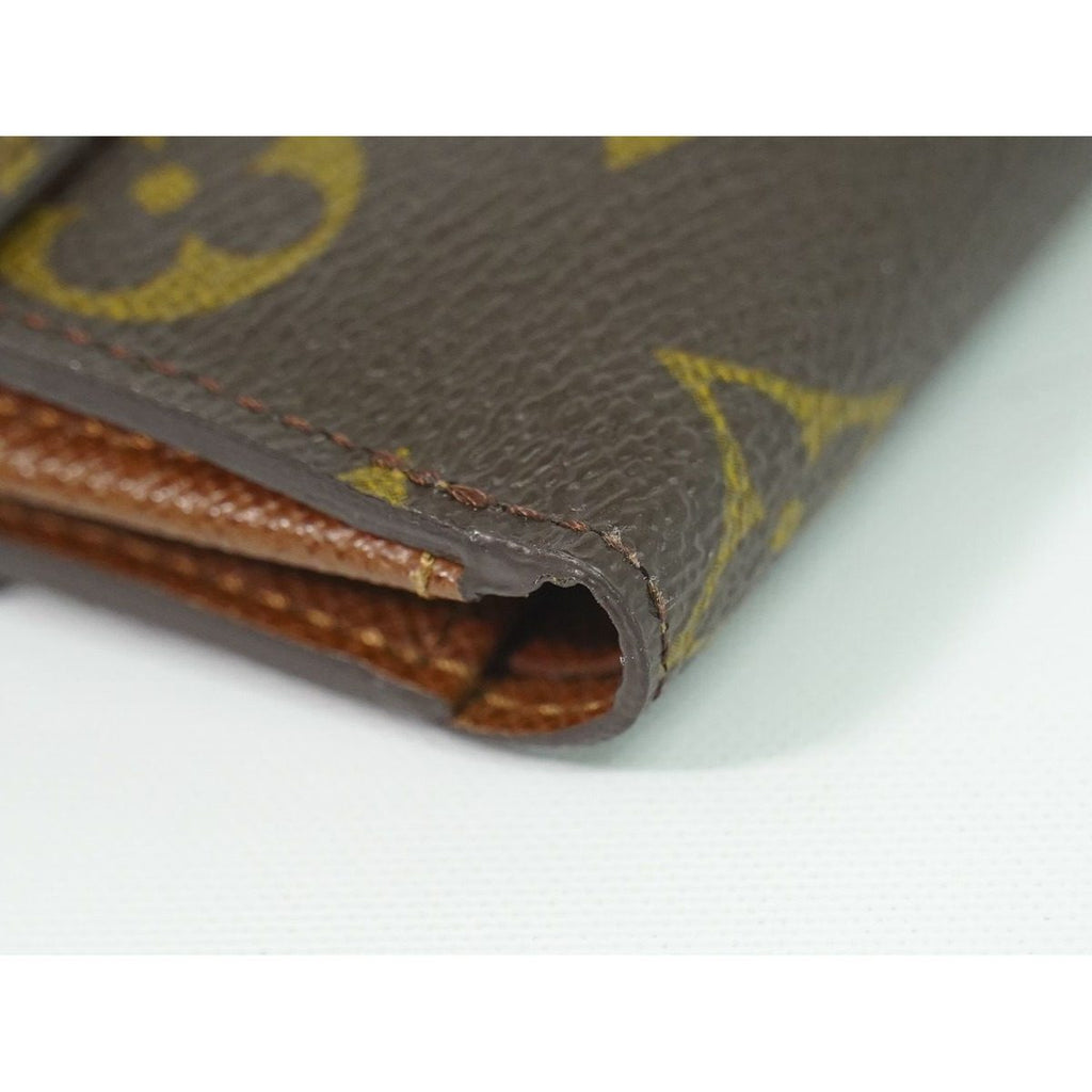 Louis Vuitton LV Portefeuille Elise Monogram Fold Wallet Brown — view 6