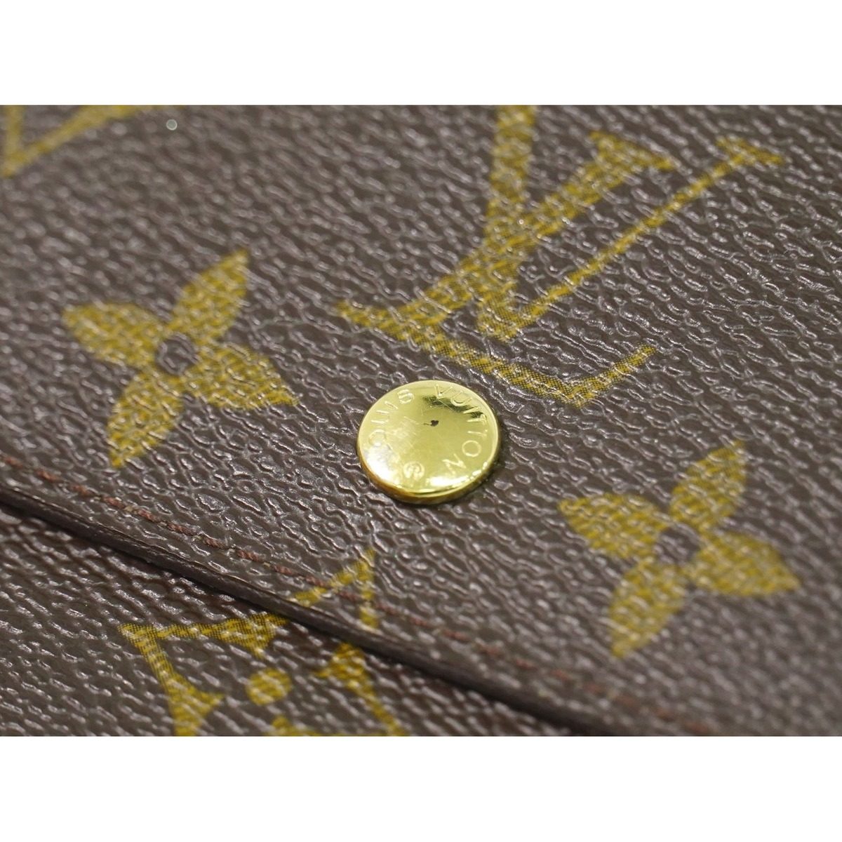 Louis Vuitton LV Portefeuille Elise Monogram Fold Wallet Brown — view 7