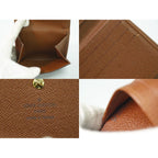 Louis Vuitton LV Portefeuille Elise Monogram Fold Wallet Brown — view 9