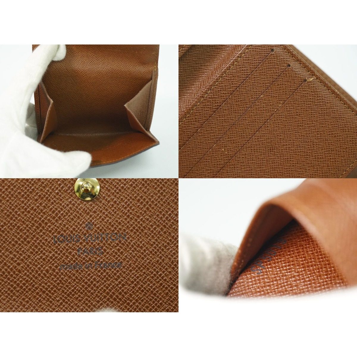 Louis Vuitton LV Portefeuille Elise Monogram Fold Wallet Brown — view 9