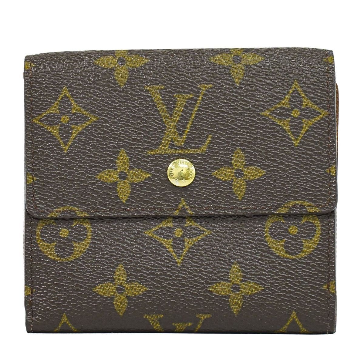Louis Vuitton LV Portefeuille Elise Monogram Fold Wallet Brown