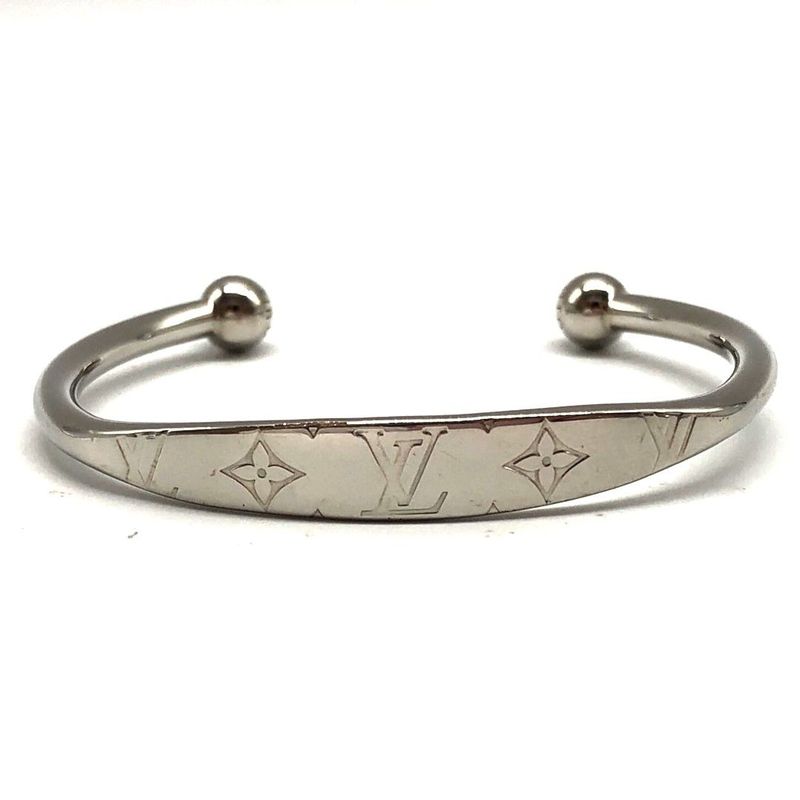 Louis Vuitton Jonk Monogram Bangle Bracelet Accessory Silver — view 3