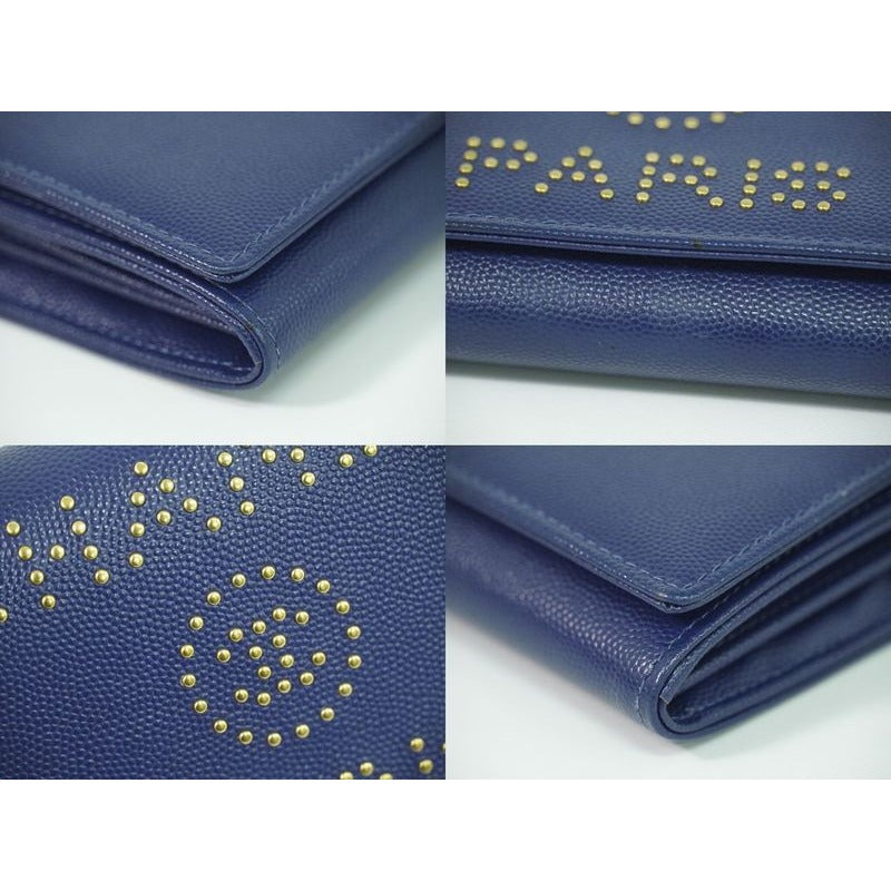 Chanel Deauville Studded Long Wallet Caviar — view 6