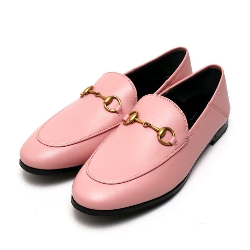 Gucci Brixton Loafers Size 37.5 Leather Horsebit