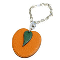 Hermes Bag Charm Leather Silver 925 Orange Hardware Accessories Small