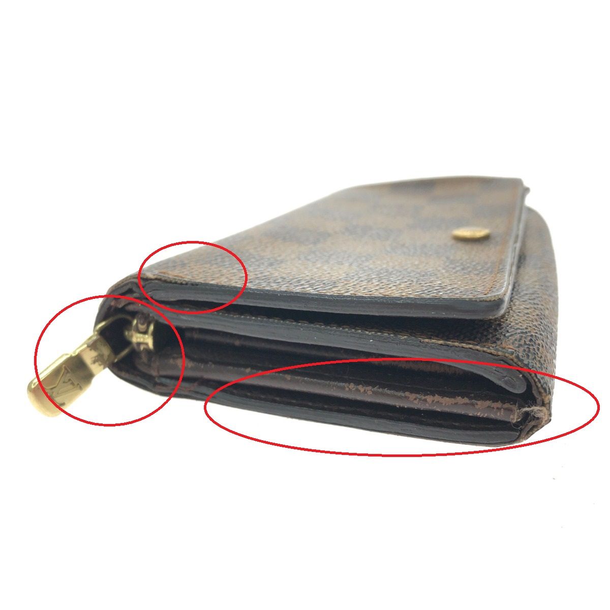 Louis Vuitton Bifold Wallet L-Shaped Zipper Damier Porte Monnaie Bier — view 3
