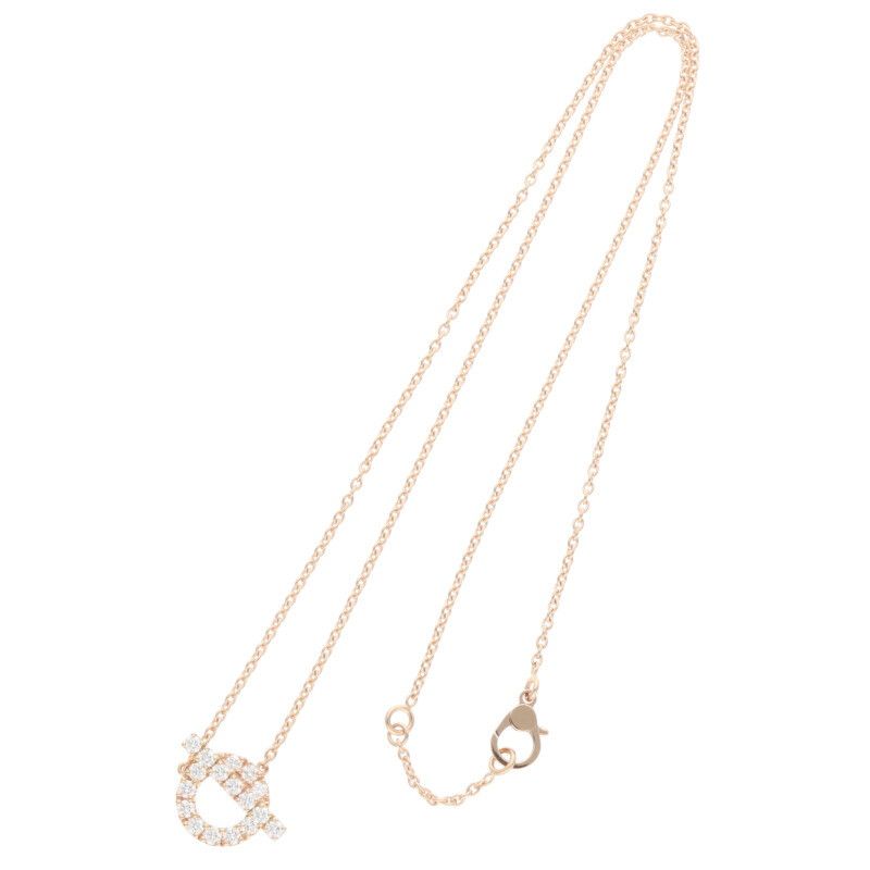 Hermes Finesse 18K Pink Gold Diamond Necklace — view 3