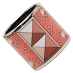 Hermes Enamel Collier de Chien Motif Silver Orange Metal — view 3