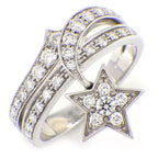 Chanel Ring Comet Shooting Star Motif Half Circle Pave 39 Points Diamond — view 2
