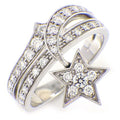 Chanel Ring Comet Shooting Star Motif Half Circle Pave 39 Points Diamond