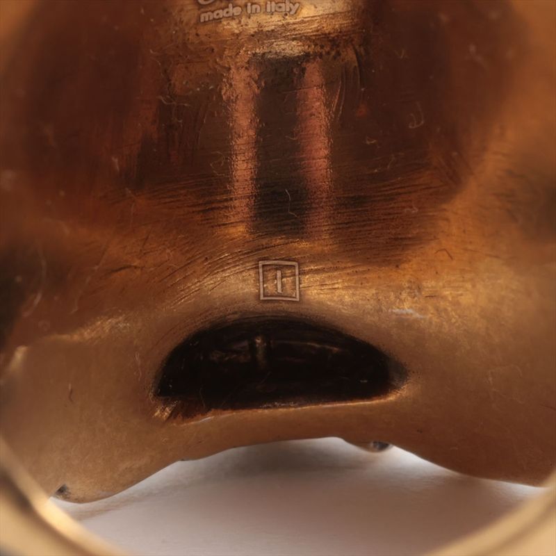 Gucci Michele Period Lion Head GP Ring 19 — view 5