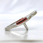 Hermes Scarf Ring Mini Buckle Boucle Silver Red — view 6