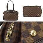 Louis Vuitton Handbag Shoulder Verona Damier Ebene Leather Goldhardware — view 3