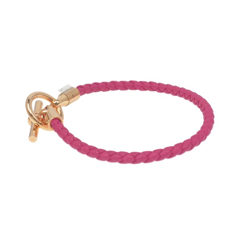 Hermes Grennan Bracelet Rose Mexico Gold Hardware Bangle Accessories — view 5