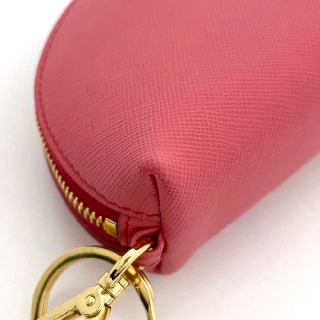 Prada Coin Case Pink 1 M1218 Saffiano Leather — view 4