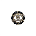 Chanel Coco Rhinestones Lambskin Metal Circle — view 3