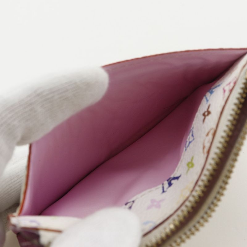 Louis Vuitton Pochette Cles Monogram Multicolor White Ca4019 Coin — view 7