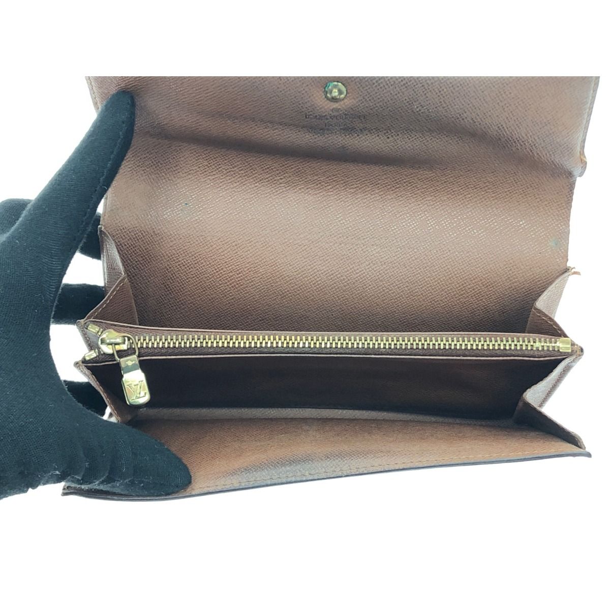 Louis Vuitton Long Wallet Monogram Porte Monnaie Credit Brown — view 4