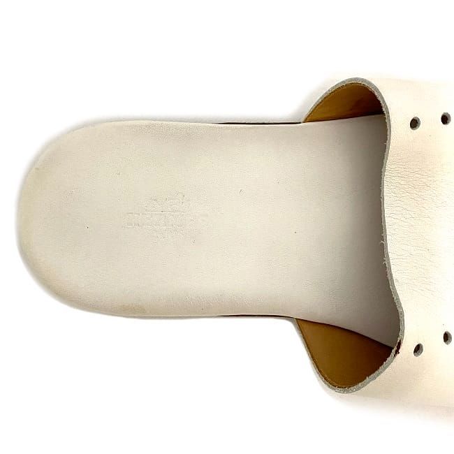 Hermes Sandals White Evelyne 40 Leather — view 8