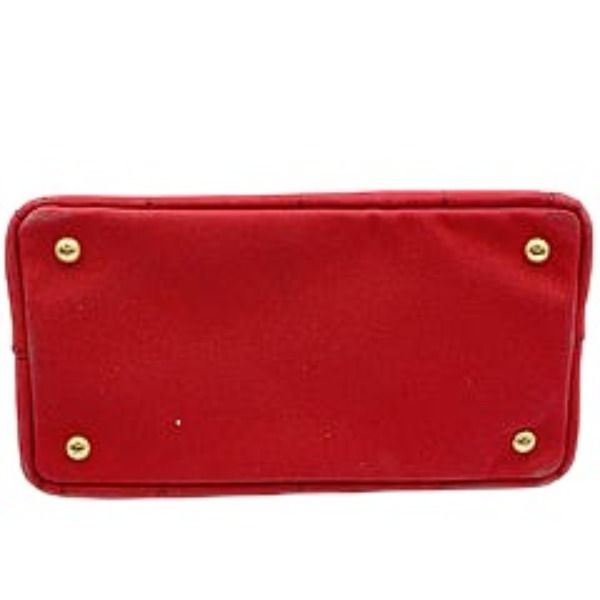 Prada Canvas Tote Canapa Bag Red — view 4