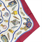Hermes Carre 90 Large Scarf Shawl Silk Perfume Pattern — view 4