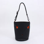 Hermes Mangeoire PM Taurillon Leather Black Handbag Silver — view 2