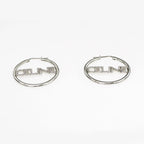 Celine Earrings Hoop Crystal Silver Color Pair Accessories — view 7
