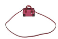 Loewe Amazona Micro Mini 2-Way Shoulder Bag Pouch Leather Pink Bordeaux Silver