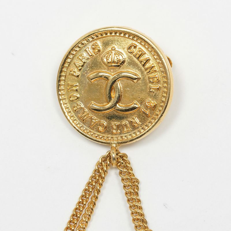 Chanel Bag Motif Quilted Gold Plated 19 g Brooch — view 7