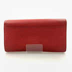 Louis Vuitton Monogram Empreinte Portefeuille Sarah Bifold Wallet Red — view 3