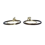 Hermes Amulet Duo Earrings Buffalo Horn Brown Gold Hardware Accessories — view 6