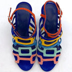 Hermes Sandals Navy Multicolor — view 4