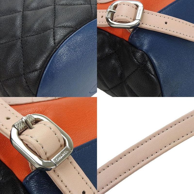 Chanel Backpack Quilted Lambskin Leather 23 rd Black Multicolor — view 4