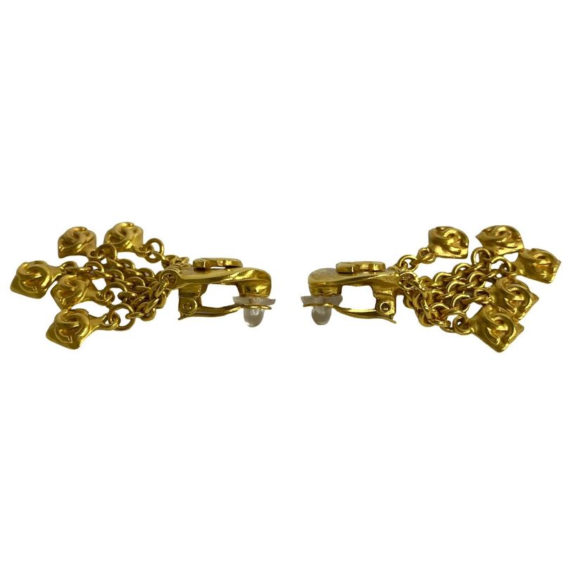 Chanel Vintage 96 P Coco Mark Motif GP Earrings Ear Cuff — view 5