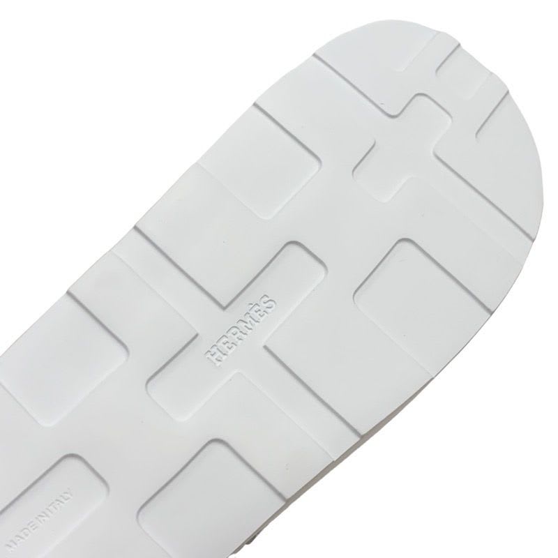 Hermes Enid Sandals Shoes Leather White — view 8