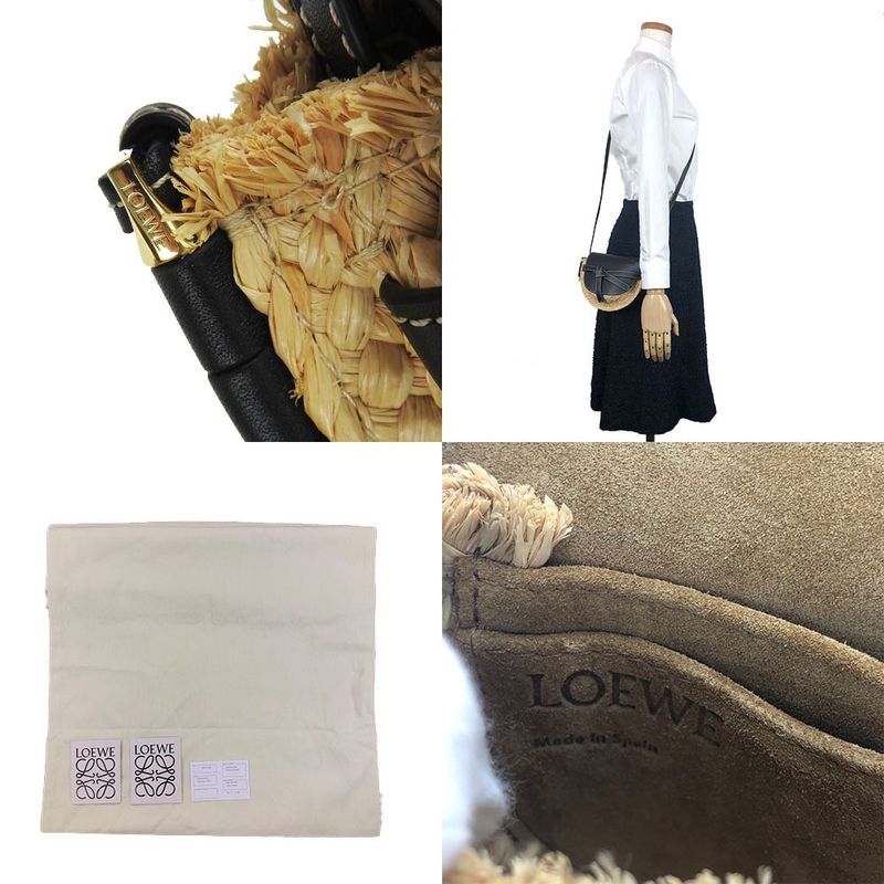 Loewe 329.13 U62 Mini Gate Shoulder Bag Diagonal Pochette Leather Raffia — view 9