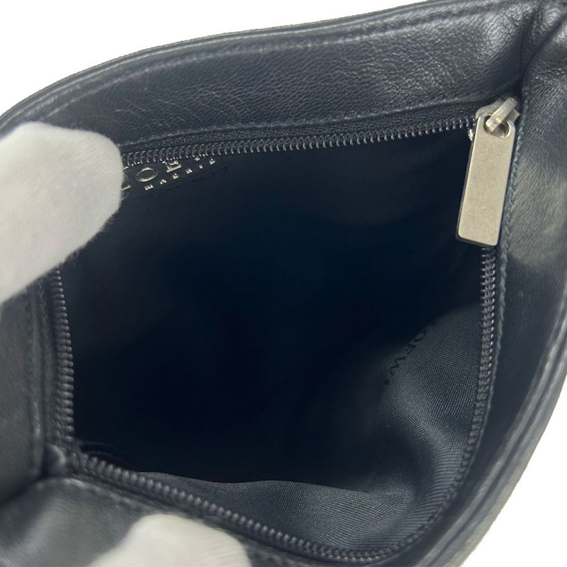 Loewe Mini Shoulder Bag Pochette Crossbody Leather Black Chic Women — view 4