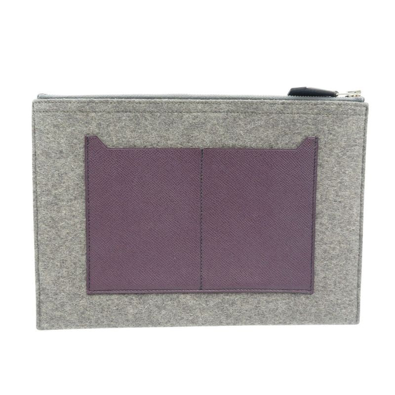 Hermes Toudou 29 Vaux Epson Felt Silver Hardware Grimoire Blue Indigo Lesan — view 2