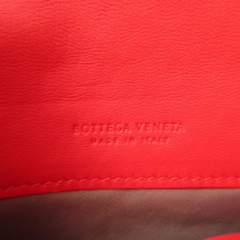 Bottega Veneta Intrecciato Leather Red Bifold Long Wallet 0337 — view 9