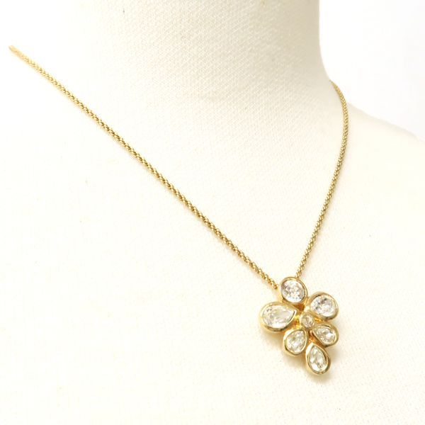 Christian Dior Necklace GP Vintage Germany Transparent Stone — view 4